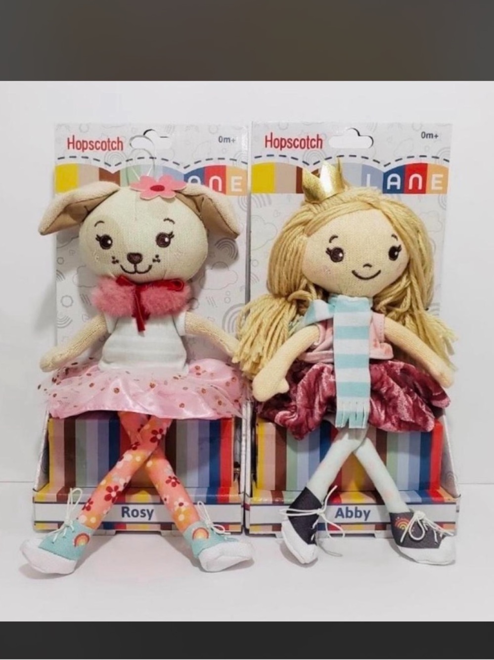 Two 13” Soft Plush Dolls NWT